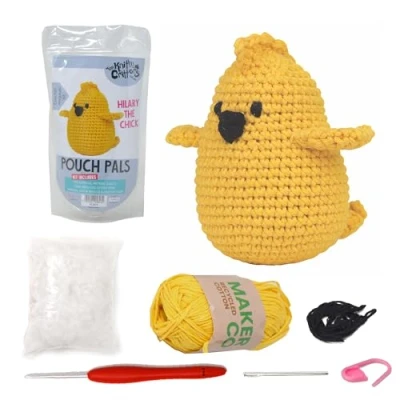 Image of KNITTY CRITTERS Pouch Pals Crochet Kit Hilary The Chick