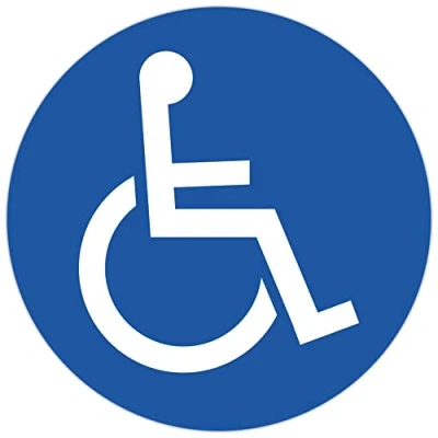 Image of Exacompta Ref. 67113E 1 round Panel reserved for the disabled In non slip and UV resistant treated vinyl diameter: 30 cm colour: blue
