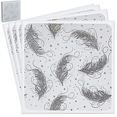Image of LEONARDO LP48210 Glitter Feather Coasters For Adults Multicolor Accessory