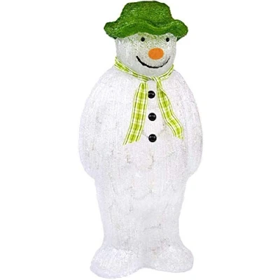 Image of YöL The Snowman Acrylic Figure LED Lights Garden Outdoor Christmas Decoration 55cm Novelty Xmas Decorations Home Party
