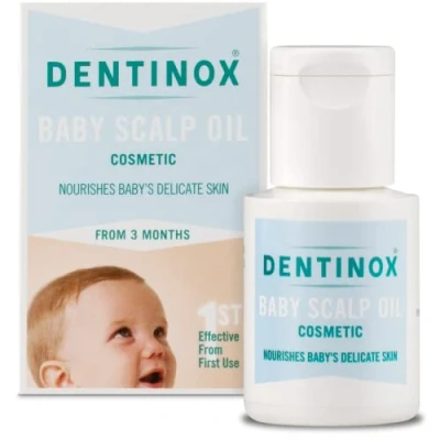 Image of Dentinox Baby Scalp Oil Moisturises&amp; Nourishes Dry Skin with Chamomile, Rosehip &amp; Vitamin E 3 Months Upward (30ml)