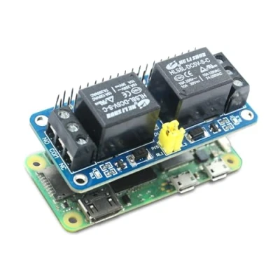 Image of Zero Relay 2 Channel 5V Shield for Raspberry Pi, HAT Expansion Board Pi 4B/3B+/3B/2B/B+/A+/Zero and W Power Module