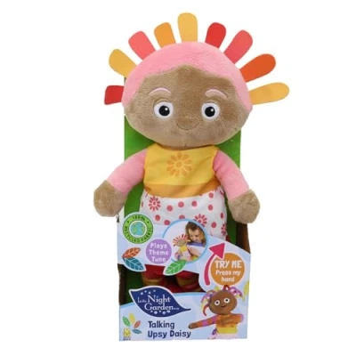 Image of In the Night Garden Upsy Daisy Talking Teddy Bear, Cbeebies Cute &amp; sensory toys. Comforting sounds. Kids toys Baby 0 6 months.