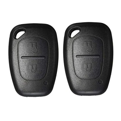 Image of Heart Horse 2 Buttons Keyless Remote Key Case Shell Fob Compatible with Vauxhall Opel Movano Vivaro Renault Traffic Kangoo Nissan Primastar (No blade) (2 pcs without