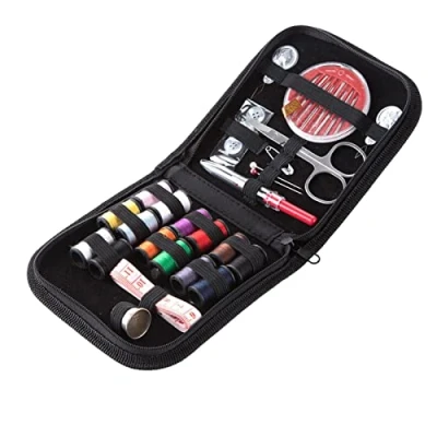 Image of Rianpesn Travel Sewing Kit for Adults Portable Accessories with Storage Bag,Sewing Travel, Adults, Beginner, Kids Contains Thread, Scissors, Needles, Measure etc