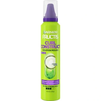 Image of Garnier Fructis Style Curl Construct Creation Mousse, Curly, 6.8 oz. (Packaging May Vary)
