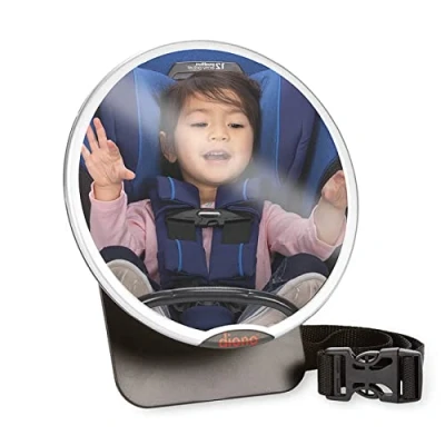 Image of Diono Easy View™ Baby Car Mirror, Safety Seat Mirror for Rear facing Infant, Fully Adjustable With 360 Rotation, Wide Crystal Clear View, Shatterproof, Crash Tested