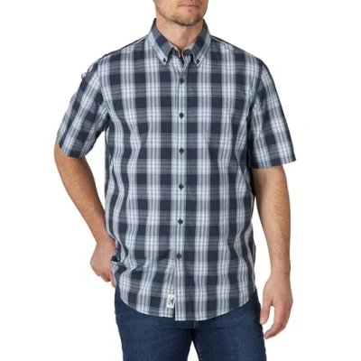 Image of Wrangler Authentics Men&#039;s ZHESP3N Button Down Shirt, Blue Nights Plaid, XL