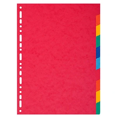 Image of Exacompta Ref 2110E Forever Collection 100% Recycled Dividers Suitable for A4+ Documents, 220gsm Card, 10 Position Multicoloured