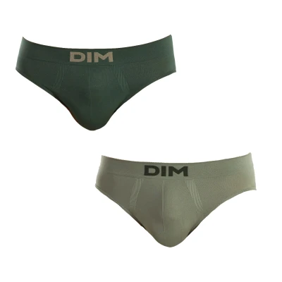 Image of Dim Mens Pack 2 Slips Unno Basic seamless D05HG man Green Size Large