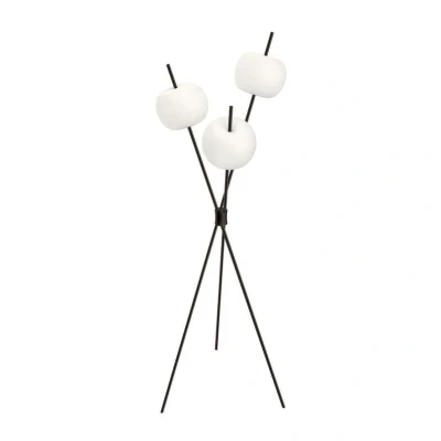 Image of Kundalini Kushi modern LED floor lamp, black