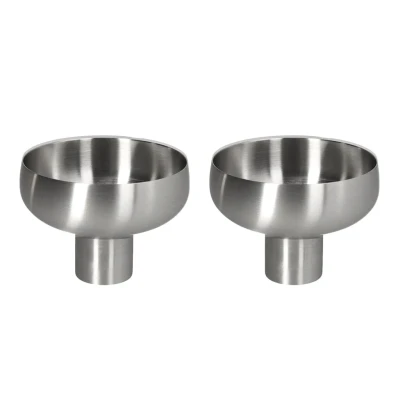 Image of Blomus Koyoi Coupe Glass Set of 2 Matt Stainless Steel