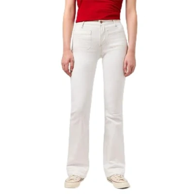 Image of Wrangler Women&#039;s Flare Pants, White, 27W x 32L
