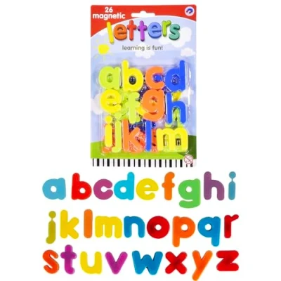Image of Magnetic Fridge Letters Numbers &amp; Symbols Children Educational ABC Alphabet Learning Toy Great For Preschool Spelling Counting Home School Games (26 Letters)