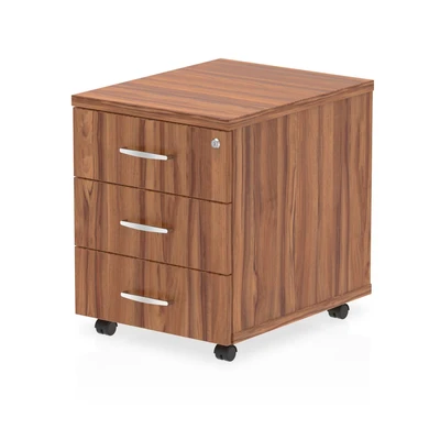 Image of Impulse Mobile Pedestal 3 Drawer Walnut I000125