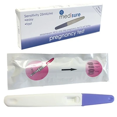 Image of Twin Pack MEDISURE MIDSTREAM HCG 99.9% Accurate ONE Step Fast Home SELF Pregnancy Tests