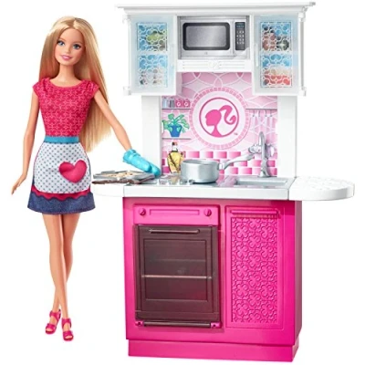 Image of Barbie CFB62 Dollhouse Kitchen