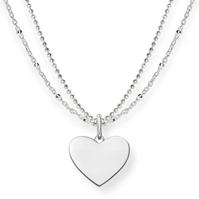 Image of Thomas Sabo Women Necklace Love Bridge Heart 925 Sterling Silver LBKE0004 001 12 L45v