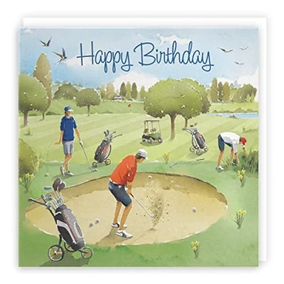 Image of Hunts England Golfing Birthday Card For Men Golf Milo&#039;s Gallery Fun Open Male Men&#039;s Him