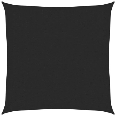 Image of vidaXL Sunshade Sail 160 g/m² Black 3x3 m HDPE