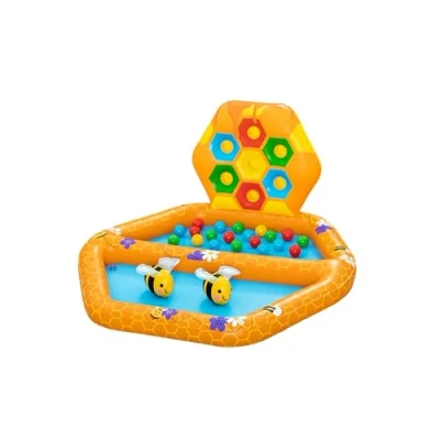 Image of Bestway Lil&#039; BeehiveInflatable Baby Pool &amp; Ball Pit Combo, Summer Outdoor Paddling