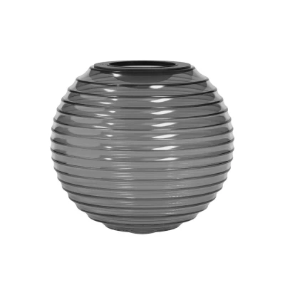 Image of Nara Globe Ribbed Glass Smoke Lamp Shade Astro