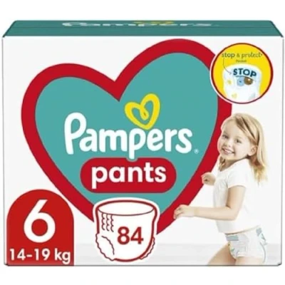 Image of Pampers Pants Diapers Size 6 (14 19kg), 84 Pieces with Pocket Stop &amp; Protect Anti Leaking Back