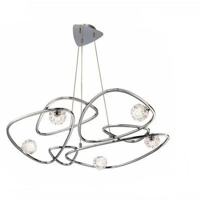 Image of Lux Ceiling Pendant 5 Light G9, Polished Chrome