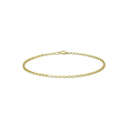 Image of Carissima Gold Women&#039;s 9 ct Yellow 2 mm Round Belcher Chain Bracelet of Length 18 cm/7 Inch