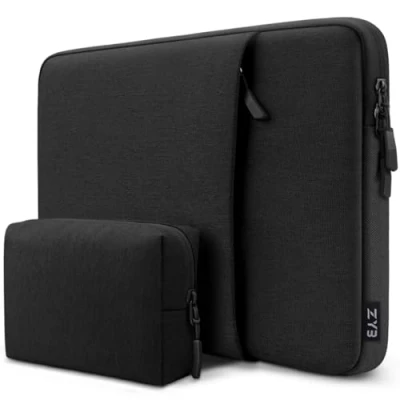 Image of ZYB Laptop Sleeve 13,3 Inch,Waterproof Case for MacBook Air 13 13.6 Inch M3 M2 M1 2024 2022 2020 2017,MacBook Pro 13/14 2023 2012,13,3&quot; Surface HP Black
