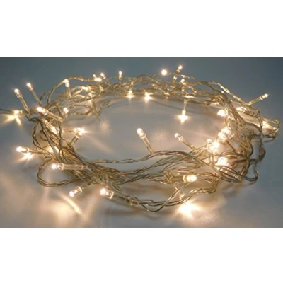 Image of Christmas Concepts® 50 Warm White LED Static Lights 12m(40ft) Energy Efficient A++ Indoor/Outdoor Lighting