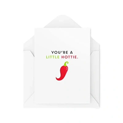Image of Funny Cards You&#039;re A Little Hottie Girlfriend Boyfriend Anniversary Flirty Card CBH1616