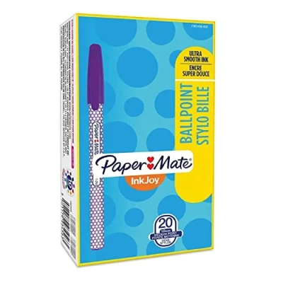 Image of Paper Mate InkJoy 100 Cap Medium Point Wrap Ballpoint Pen Assorted Colours (Box of 20)