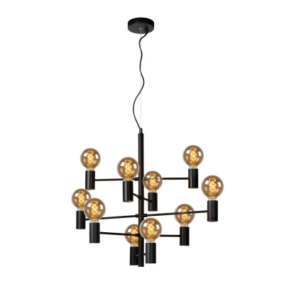 Image of Leanne Modern Pendant Light Ø 65cm 10xE27 Black