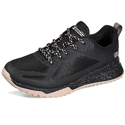 Image of Skechers Women&#039;s BOBS Squad 3 Star Flight Sneaker, Black Hot Melt/Mesh, 6.5 UK