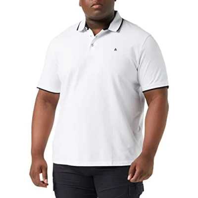 Image of Jack &amp; Jones Jjepaulos Polo shirt, Men&#039;s, Size: 2XL, White