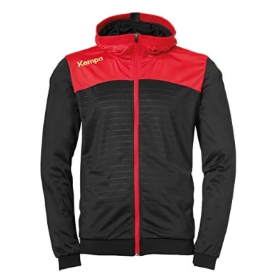 Image of Kempa Emotion 2.0 Hooded Jacket Men&#039;s Black/Red/Yellow, XXX Large
