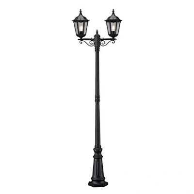Image of Konstsmide Firenze lamp post, 2 bulb, black