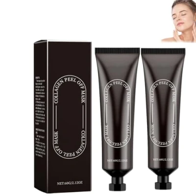 Image of SS Collagen Reverse Volume Peel off Face Mask Pack, Bio Real Deep Mask, Hydrolyzed Korean Skin Care Facial Beauty Skincare (2 Pcs)
