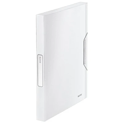Image of Leitz 39560004 Box File, Holds up to 250 A4 Sheets, Elastic Closure, Flexible Plastic, Arctic White, Style Range