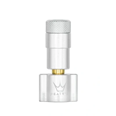 Image of Peaty&#039;s CO2 Tyre Inflator Head Only Unique Compact Straight Line Design for Maximum Airflow &amp; Rapid Inflation, Presta Valve Compatible Bike Tire Pump Mountain, Road Gravel Bikes Silver