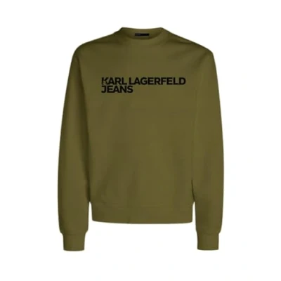 Image of Karl Lagerfeld Jeans Essential LOGO Sweatshirt, Men&#039;s, Size: XL, Ivy green