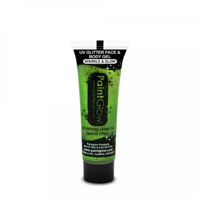 Image of PaintGlow, Neon UV Glitter Face &amp; Body Gels, Mint Green, 14ml