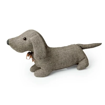 Image of Blue Canyon Jack The Dog Door Stop Sand Stuffed Stopper Heavy Animals 1kg Polyester Fabric for Bedroom, Drawing Room, Outdoor Elegant Home Décor