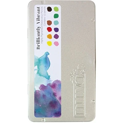 Image of Tonic Studios Brilliantly Vibrant Watercolour Pencils, Wood, Multi Colour, 12 x 4 0.4 cm