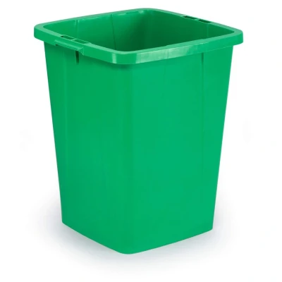 Image of Durable DURABIN 90 Rectangular Waste Bin Green Litre Capacity Food and Freezer Safe Perfect for Collection or Recycling