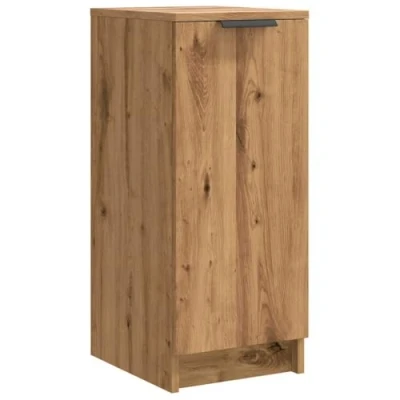 Image of vidaXL Shoe Cabinet Engineered Wood with Artisan Oak Finish, 4 Shelf Organizer for Living Room/Entryway, 30x35x70 cm