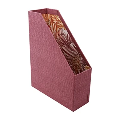 Image of RHODIA 120038C Magazine Rack 10x25x31 cm Saddle Stitching Faux Leather Exterior Botanical Orange Collection
