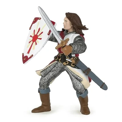 Image of Papo 39282 Red Lancelot MEDIEVAL FANTASY Figurine, Multicolour