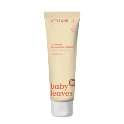 Image of ATTITUDE Bubble Body Wash for Baby, EWG Verified, Dermatologically Tested, Plant and Mineral Based, Vegan, Pear Nectar, 240 mL